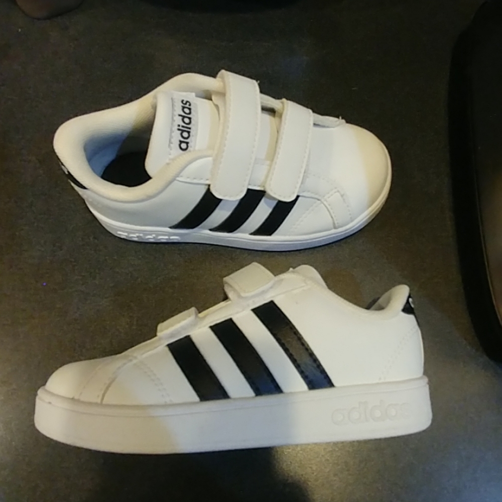 White and black adidas